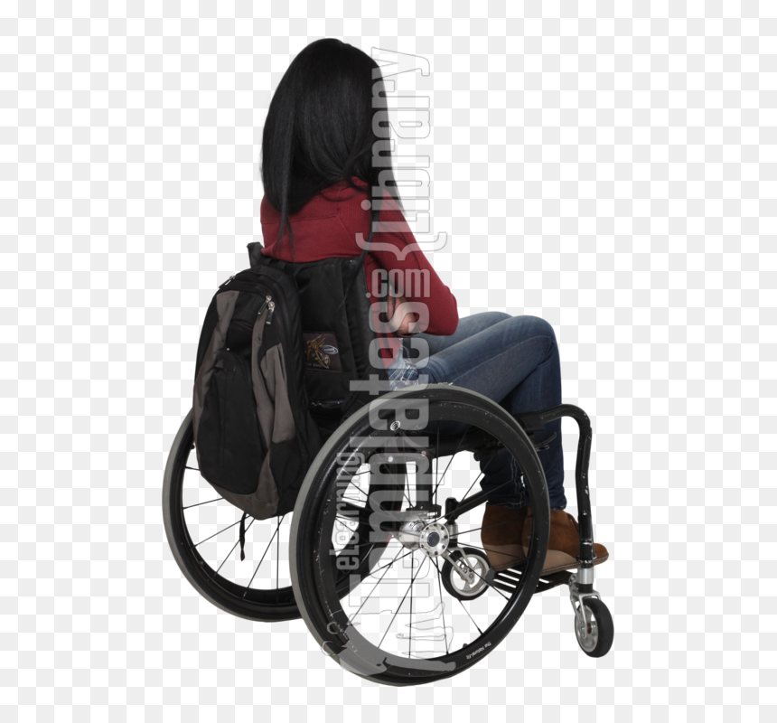 Motorized Wheelchair, HD Png Download - person standing png back