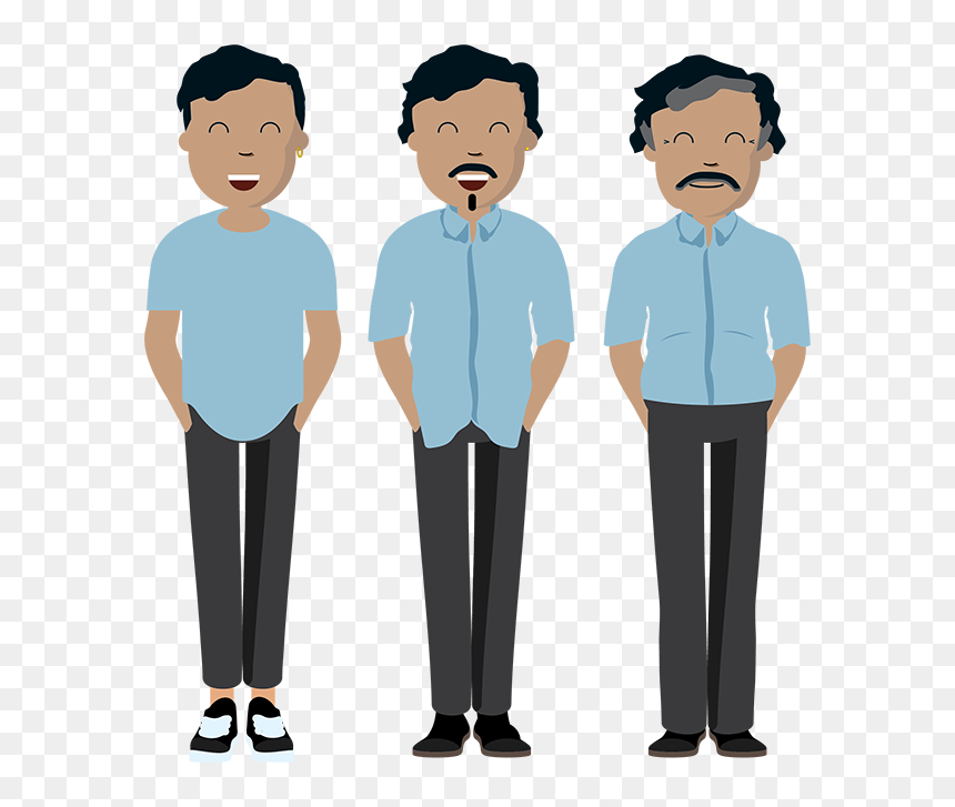 Cartoon, HD Png Download - person standing png back