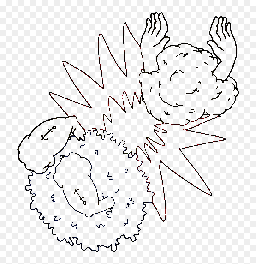 Line Art, HD Png Download - brain cartoon png