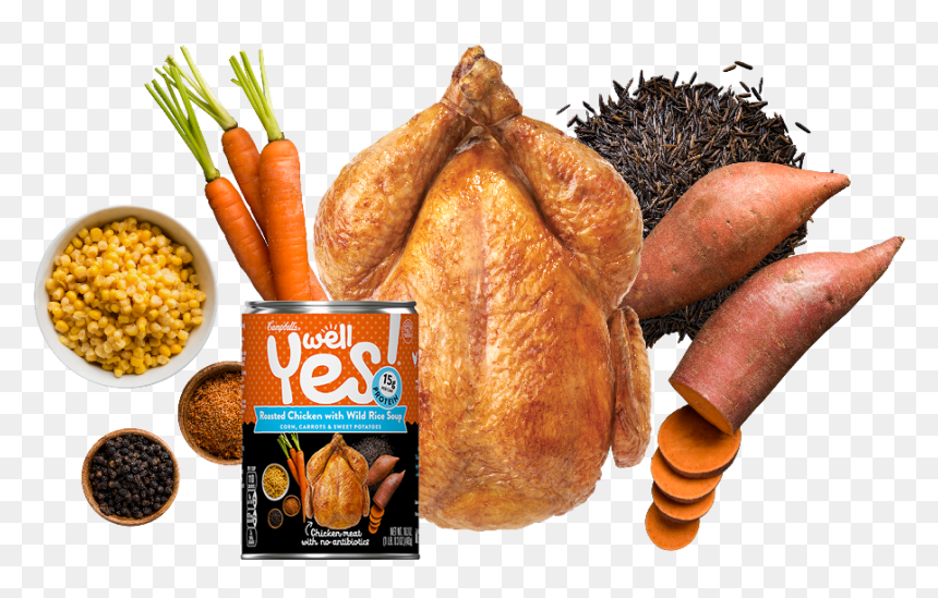 Roasted Chicken With Wild Rice Soup - Roasted Chicken & Wild Rice Png, Transparent Png - roasted png