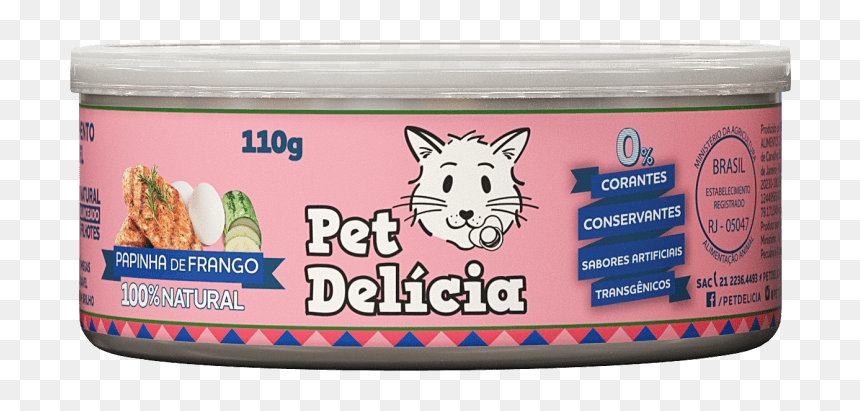 Alimento Úmido Pet Delícia Papinha De Frango Para Gatos - Pet Delicia, HD Png Download - gatos png