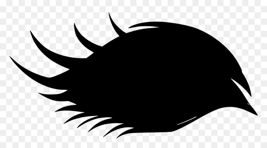 Feather, Silhouette, Sticker, Clipart - Eyelash, HD Png Download - feather clipart png