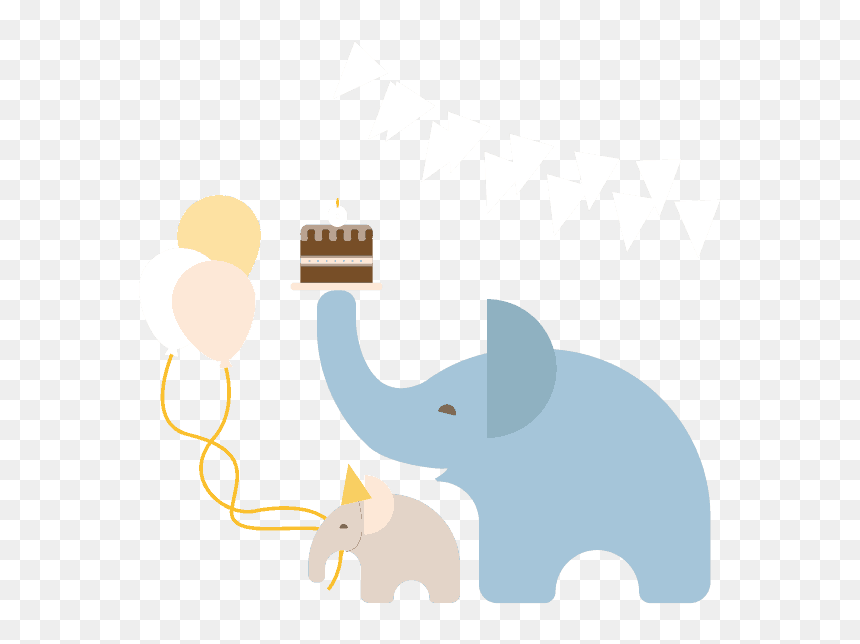 Indian Elephant, HD Png Download - baby shower elephant png
