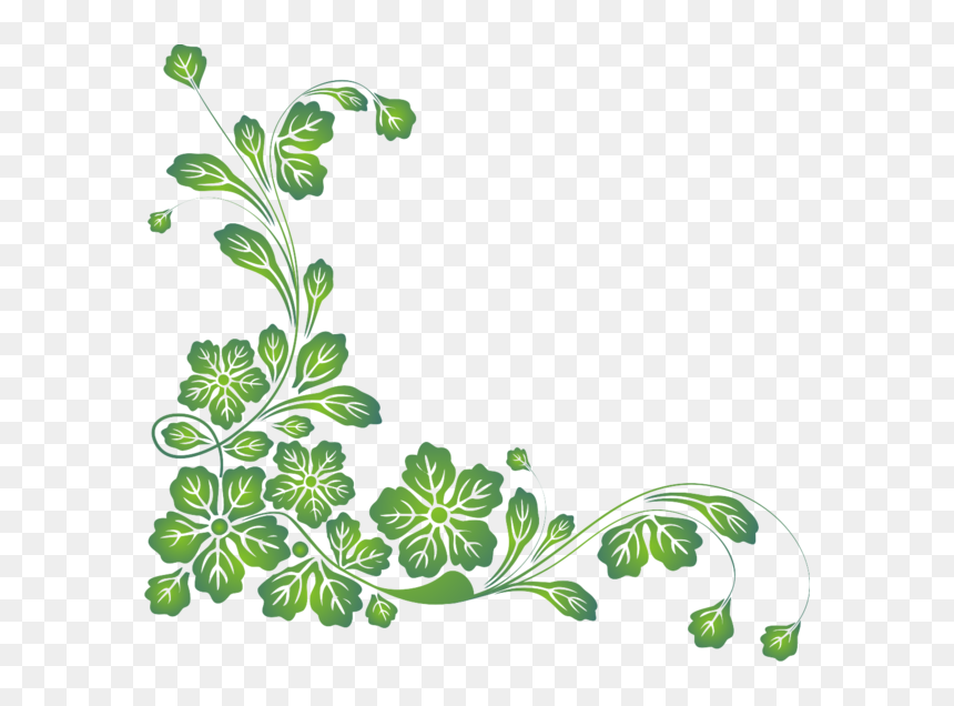 Vectores Y Ornamentos En Corel X4 - Flower Corner Vector Png, Transparent Png - flores vector png
