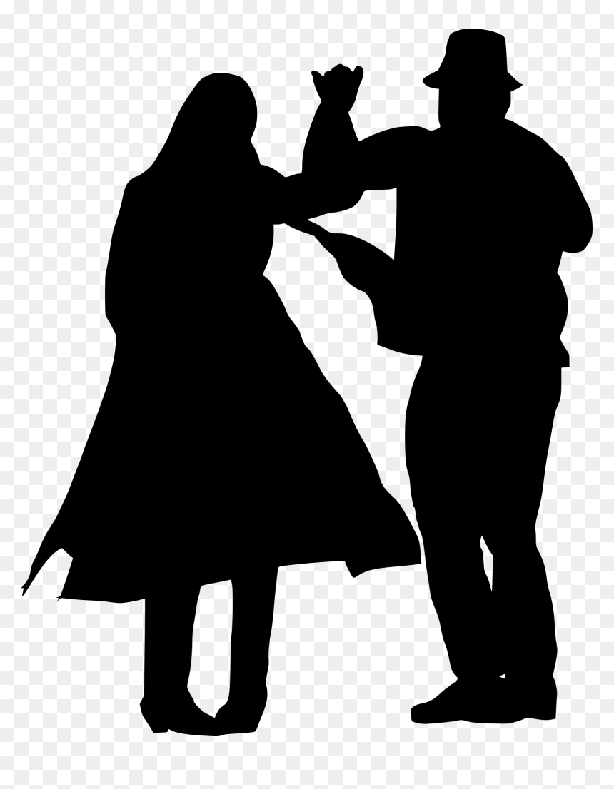Old Dancer Silhouette Png, Transparent Png - dancing people png