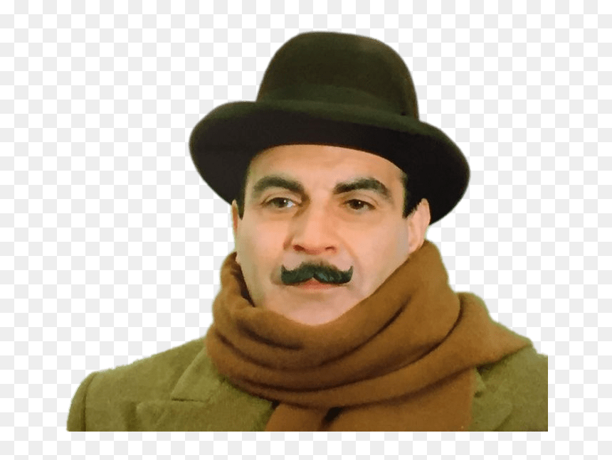Hercule Poirot David Suchet With Scarf - Hercule Poirot Png, Transparent Png - hercule png