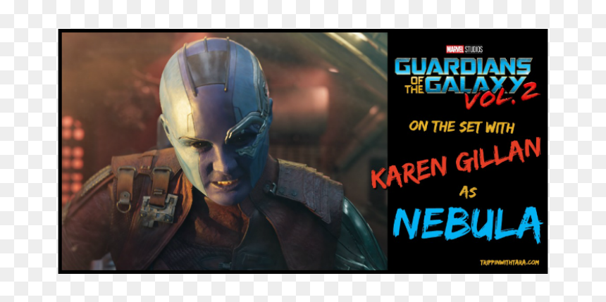 Karen Gillan As Nebula On The Set Of Guardians Of The - Nebula It's Not Ripe, HD Png Download - karen gillan png