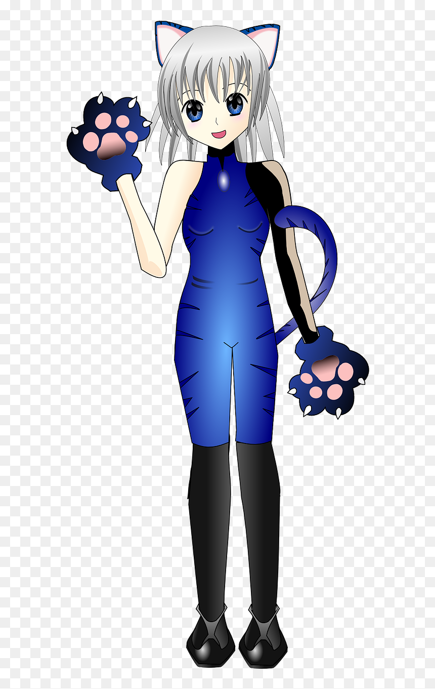 Manga Clipart, HD Png Download - cat woman png