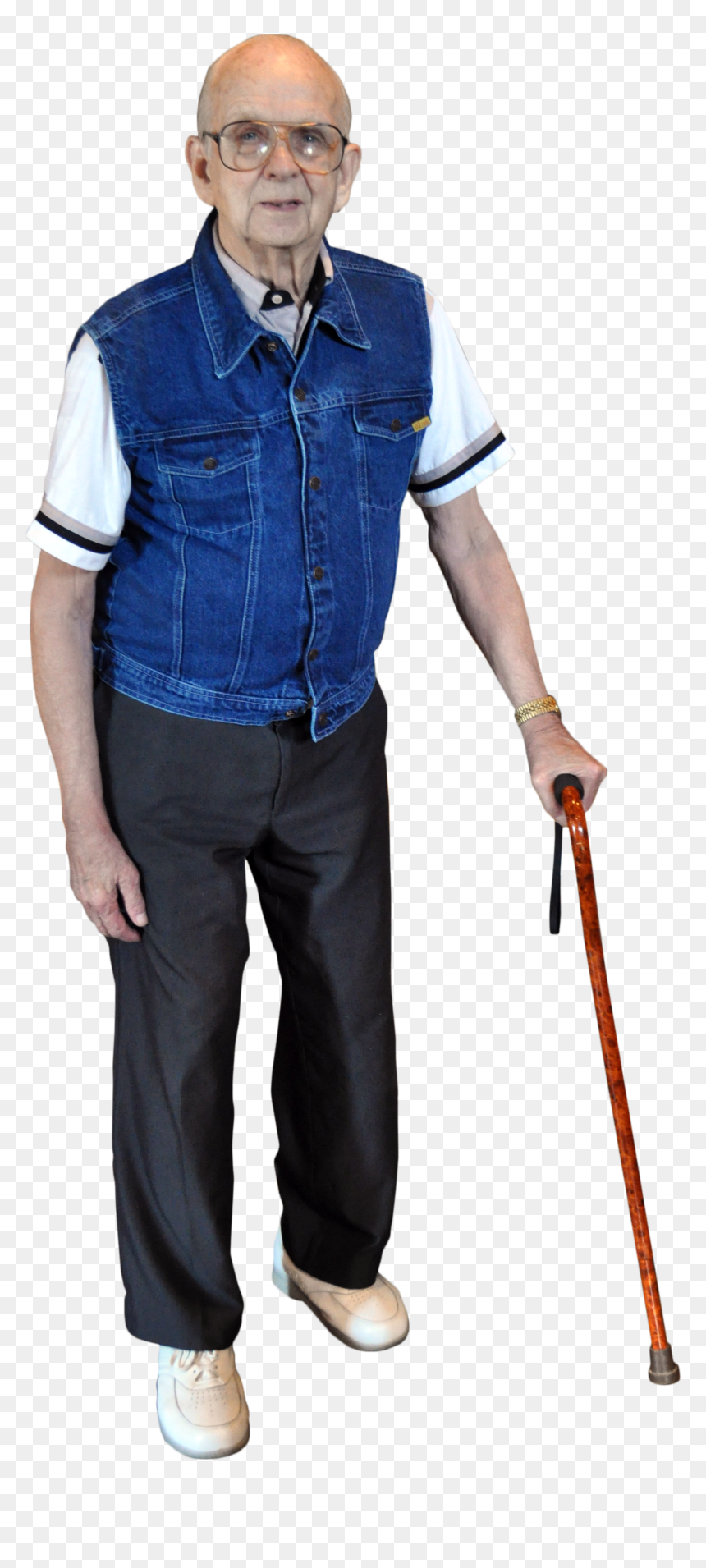 Adult Weighted Denim Vest, HD Png Download - elderly png