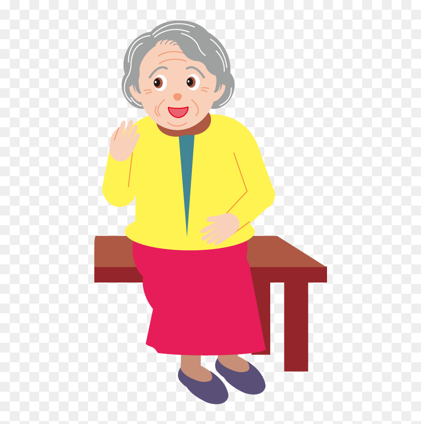 Child Clip Art Elderly Woman Image Transprent - Old Age Women Clipart, HD Png Download - elderly png