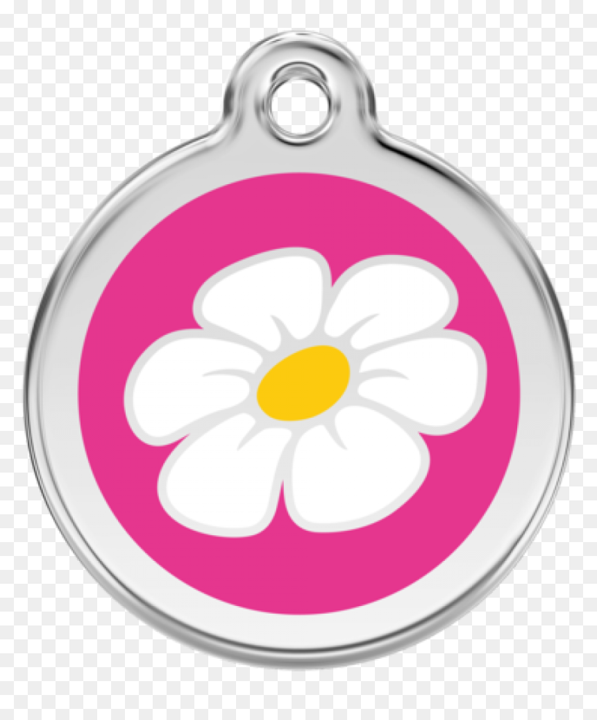 Hot Pink Daisy Pet Tag - Pink Collar Tags Stella, HD Png Download - pink daisy png