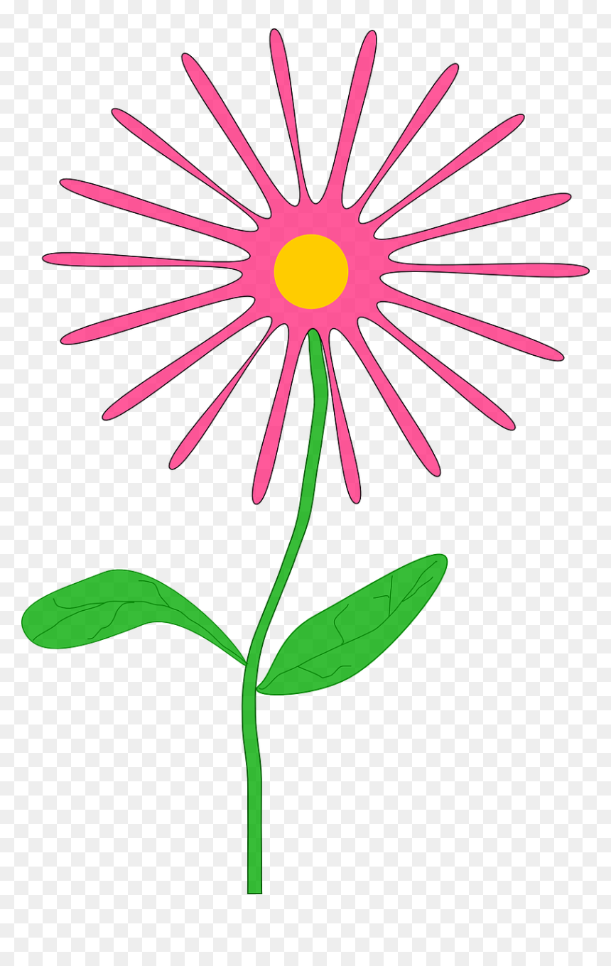 Pink Flower Clip Art, HD Png Download - pink daisy png