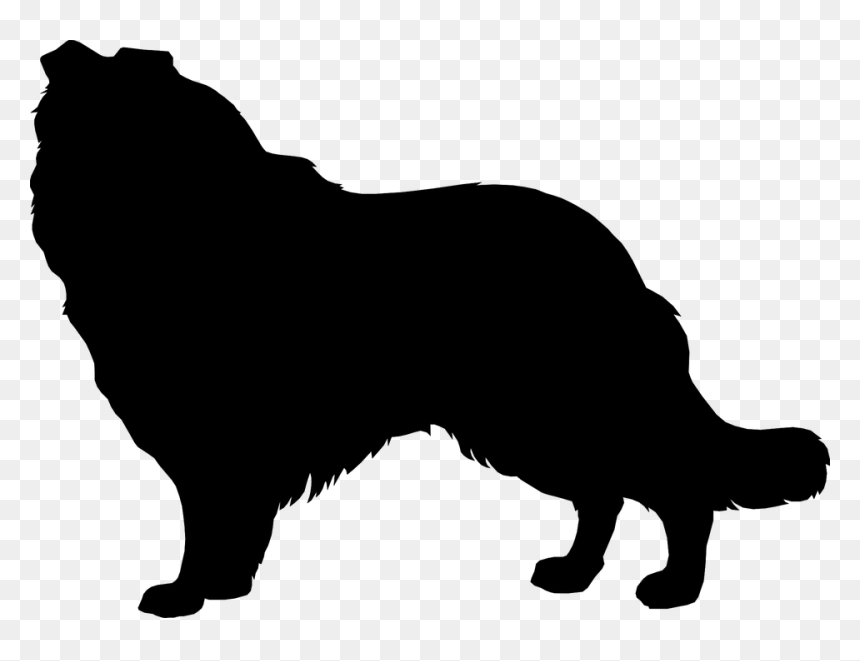 Dog Paw Prints Clipart - Collie Dog Silhouette Png, Transparent Png - dog prints png