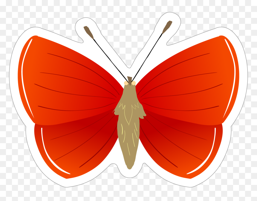 Butterfly, HD Png Download - red butterfly png