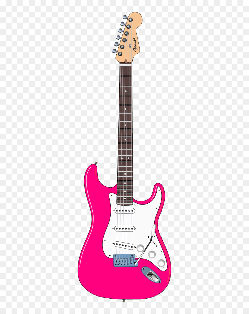 Pink Electric Bullet Instruments Fender Guitar Stratocaster - Fender Stratocaster, HD Png Download - fender stratocaster png