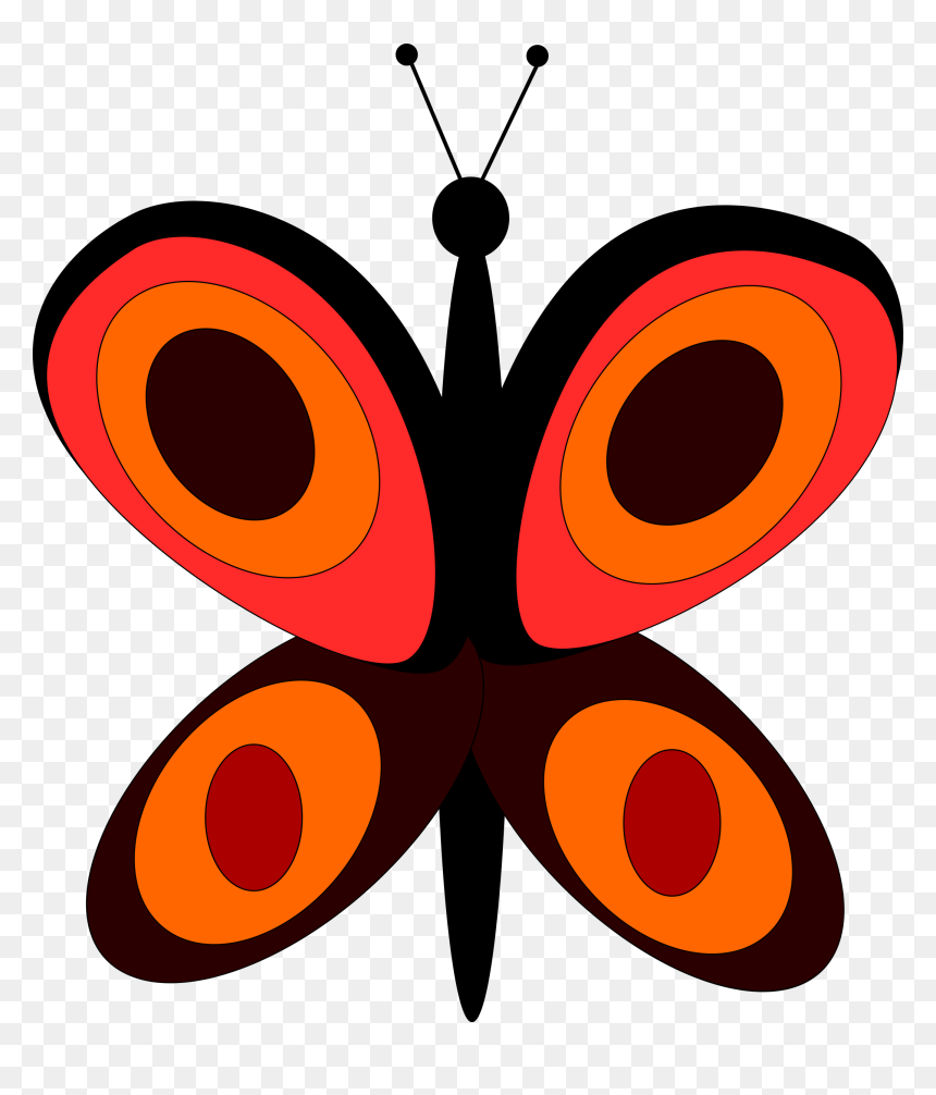 Little Butterfly Png Clip Arts - Butterfly Icon Vector Transparent, Png Download - red butterfly png