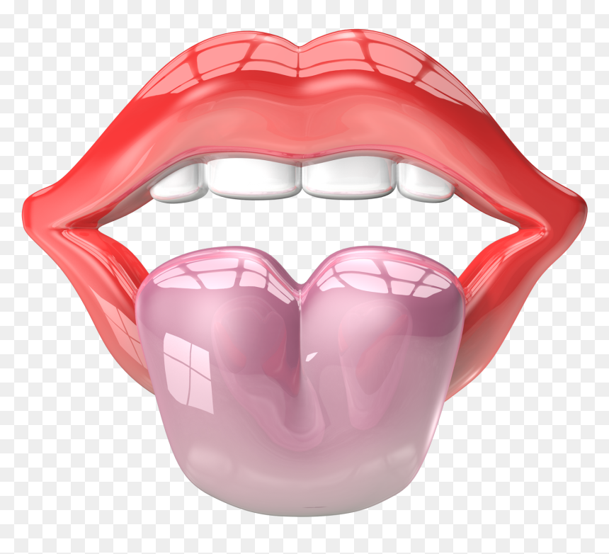 Tongue, HD Png Download - cartoon lips png