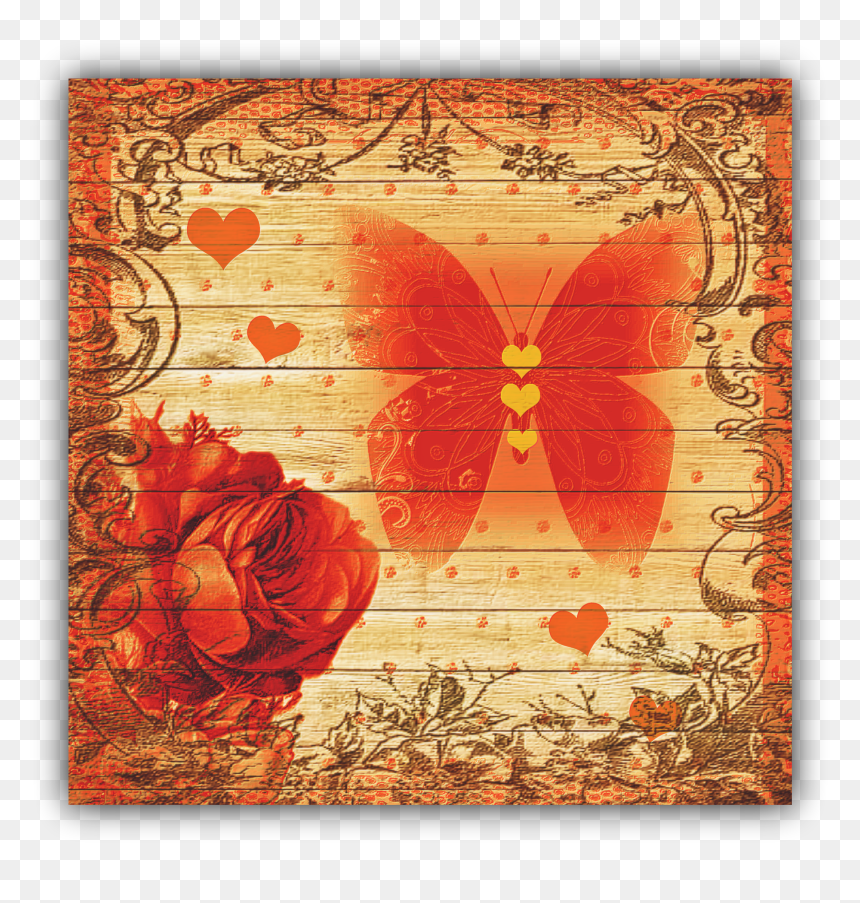 Motif, HD Png Download - red butterfly png