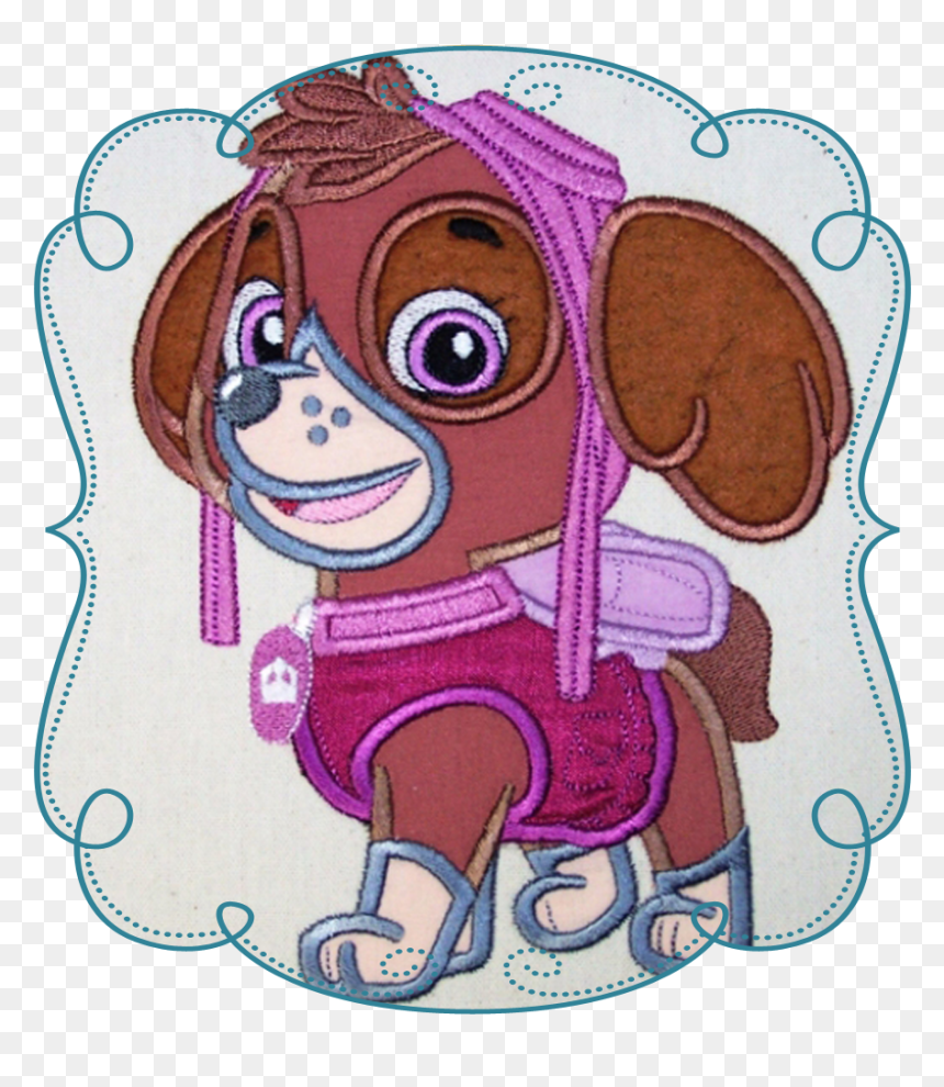 Transparent Paw Patrol Skye Png - Machine Embroidery Applique Paw Patrol Stickdatei, Png Download - paw patrol png images