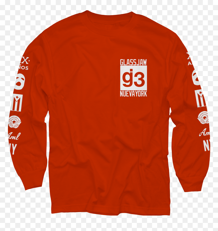 Bad Brains Long Sleeve, HD Png Download - red t shirt png