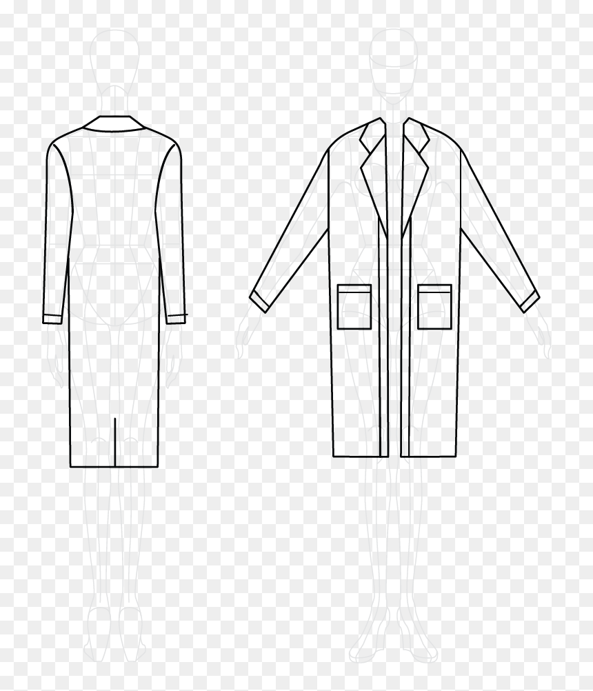 The Lf Trench Coat - Sketch, HD Png Download - trench coat png