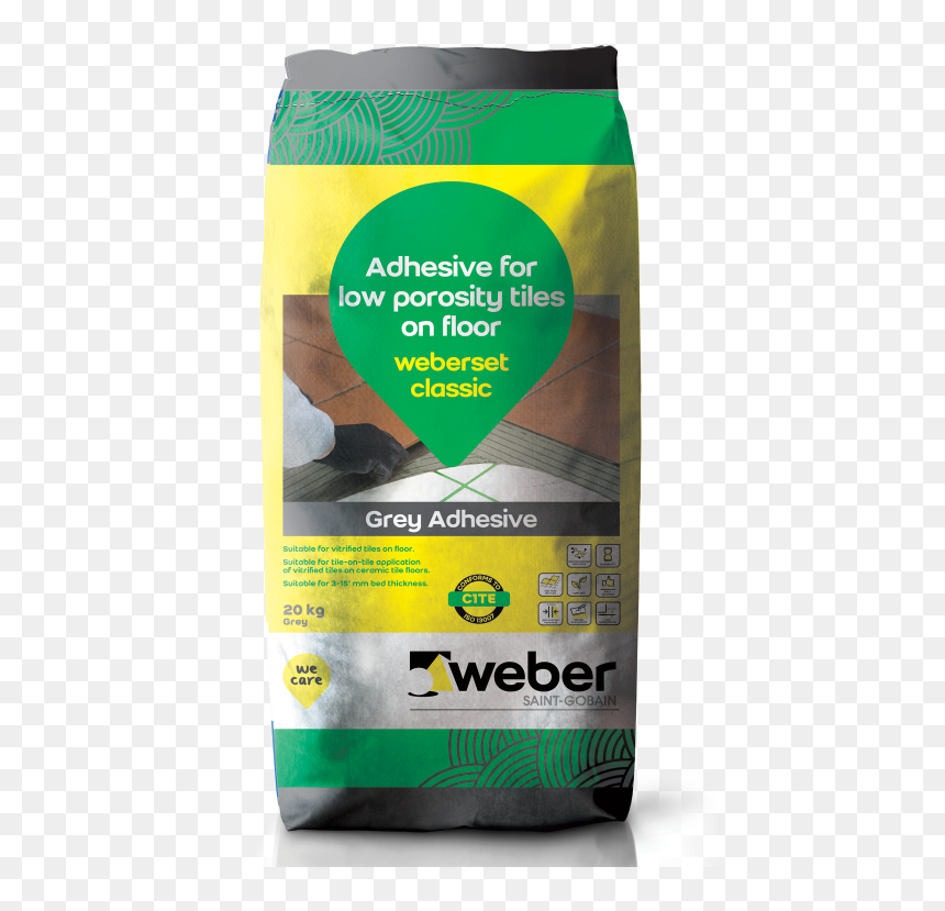 Tile Adhesive-weberset Classic - Weber Classic Tile Adhesive, HD Png Download - tile floor png