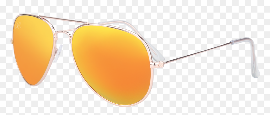 Sunkissed Aviator Gold Frame - Reflection, HD Png Download - aviator glasses png