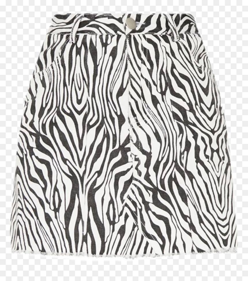 #zebra #skirt #zebraprint #blackandwhite #png - Miniskirt, Transparent Png - zebra print png