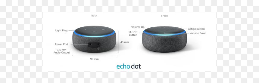 All New Echo Dot Smart Speaker With Alex 18765 - Circle, HD Png Download - echo dot png