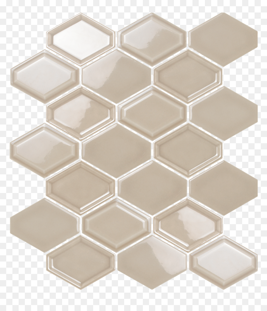 Black Glass Hexagon Mosaic, HD Png Download - tile floor png