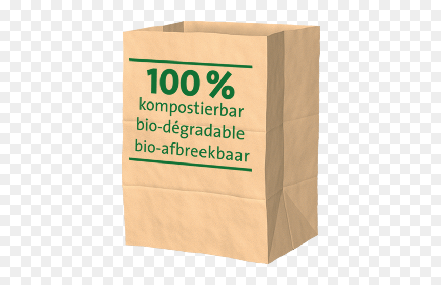 Organic Waste-paper Bags 100% Compostable - Bio Müllbeutel Papier, HD Png Download - garbage bag png