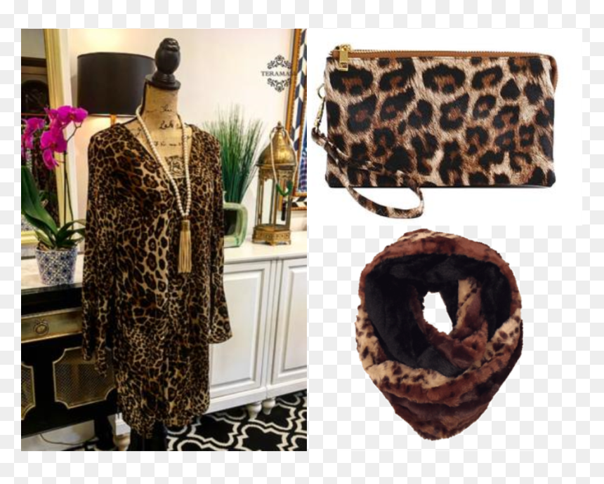 Transparent Leopard Print Png - Scarf, Png Download - zebra print png