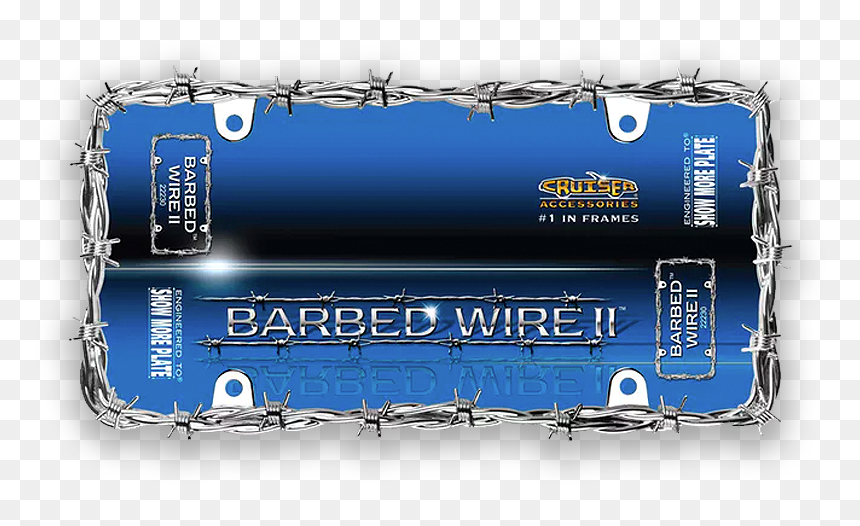 Barb Wire License Plate, HD Png Download - barbed wire frame png