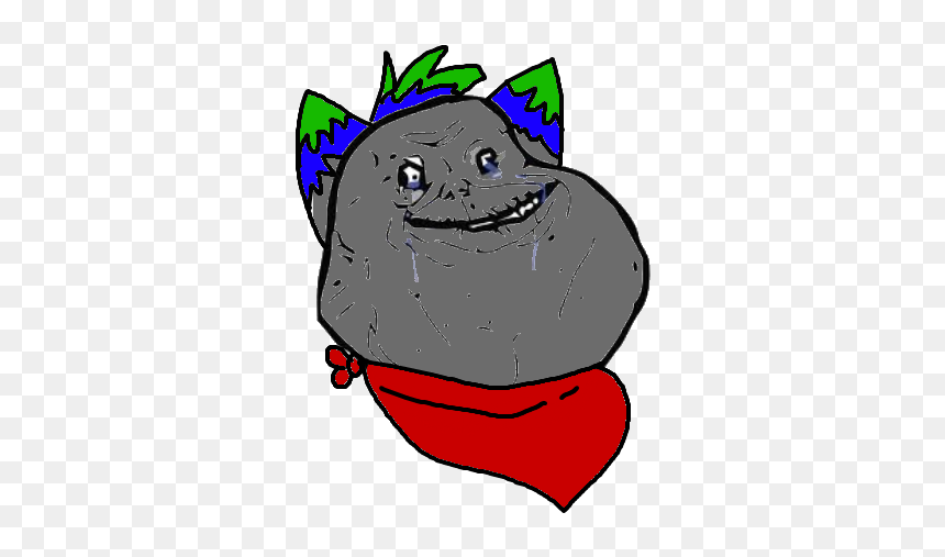 Rebel Forever Alone By Cartoon-heart On Clipart Library - Clip Art, HD Png Download - forever alone meme png
