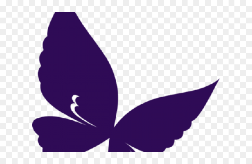 Purple Butterfly Cliparts - Clipart Transparent Purple Butterfly, HD Png Download - flying butterfly png