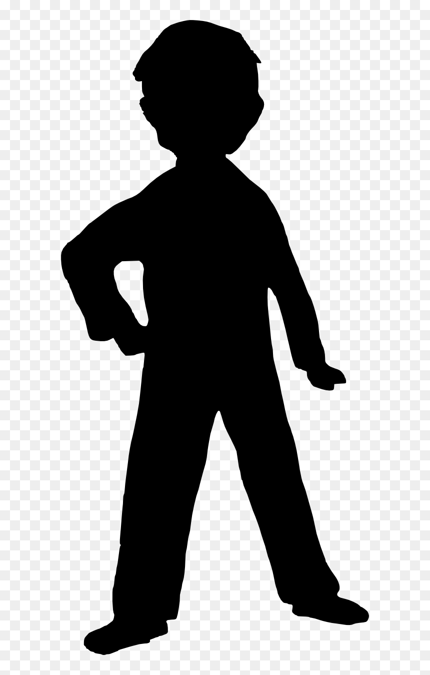 Silhouette Boy Clip Art - Boy Silhouette Png, Transparent Png - boys png