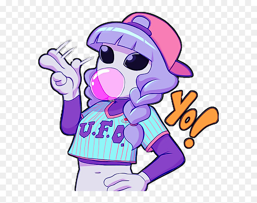 Alien Ufo Girl Fashion Baseball Yo Sports Tumblr Aesthe - Cartoon, HD Png Download - tumblr alien png