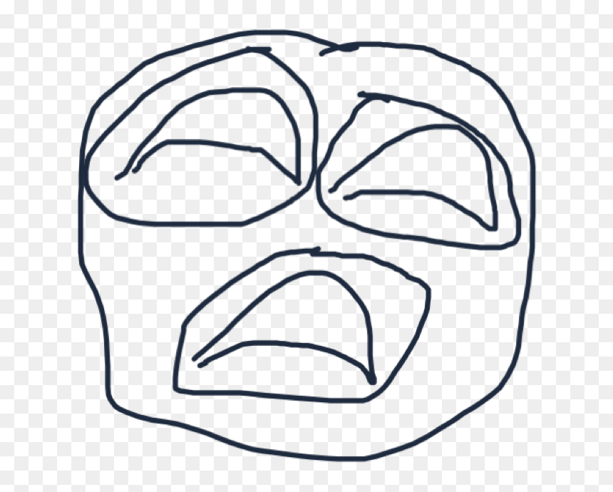 Line Art, HD Png Download - sad guy png