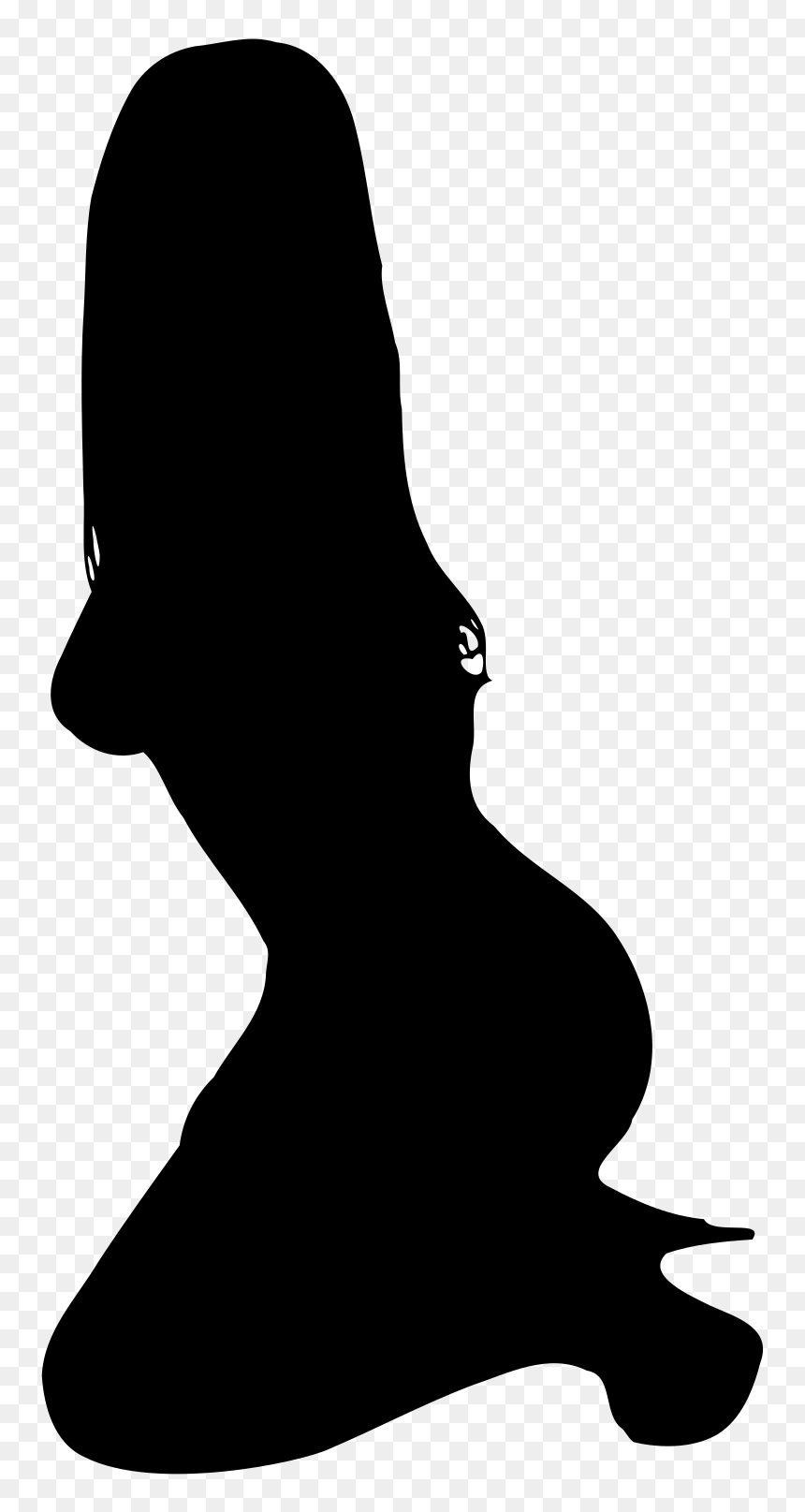 Silhouette Computer Icons Woman Clip Art - Clip Art, HD Png Download - computer silhouette png