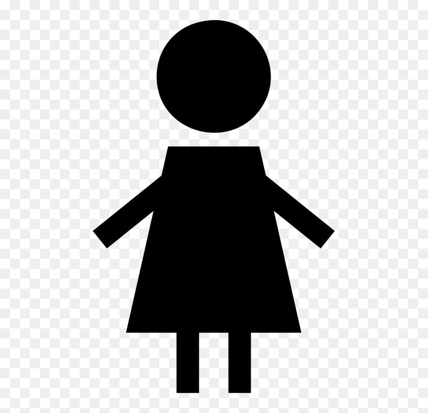 Female Computer Icons Woman Gender Symbol Silhouette - Clipart Girl Symbol, HD Png Download - computer silhouette png