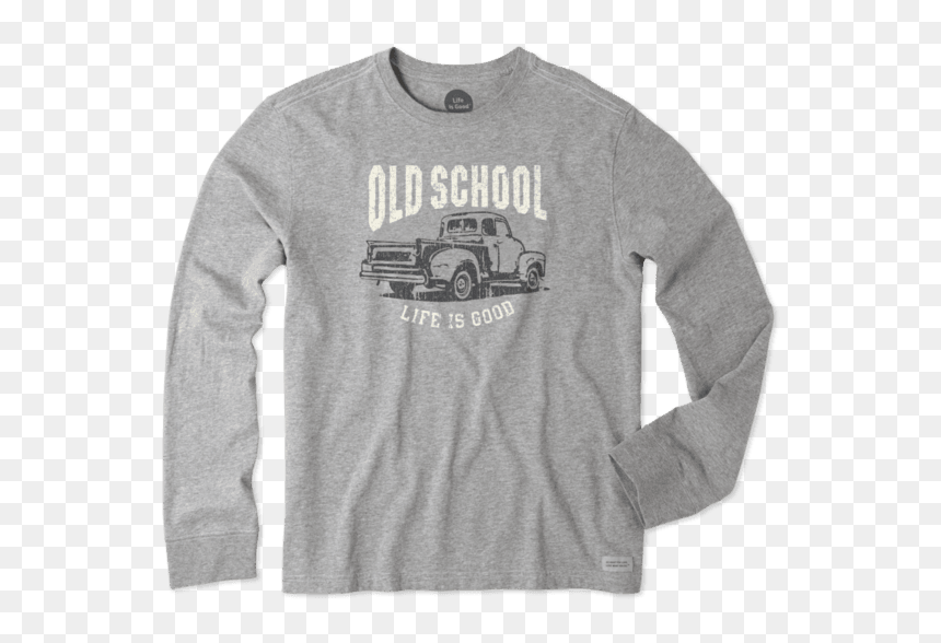 Men"s Old School Truck Long Sleeve Crusher Tee - Lada Niva, HD Png Download - old truck png