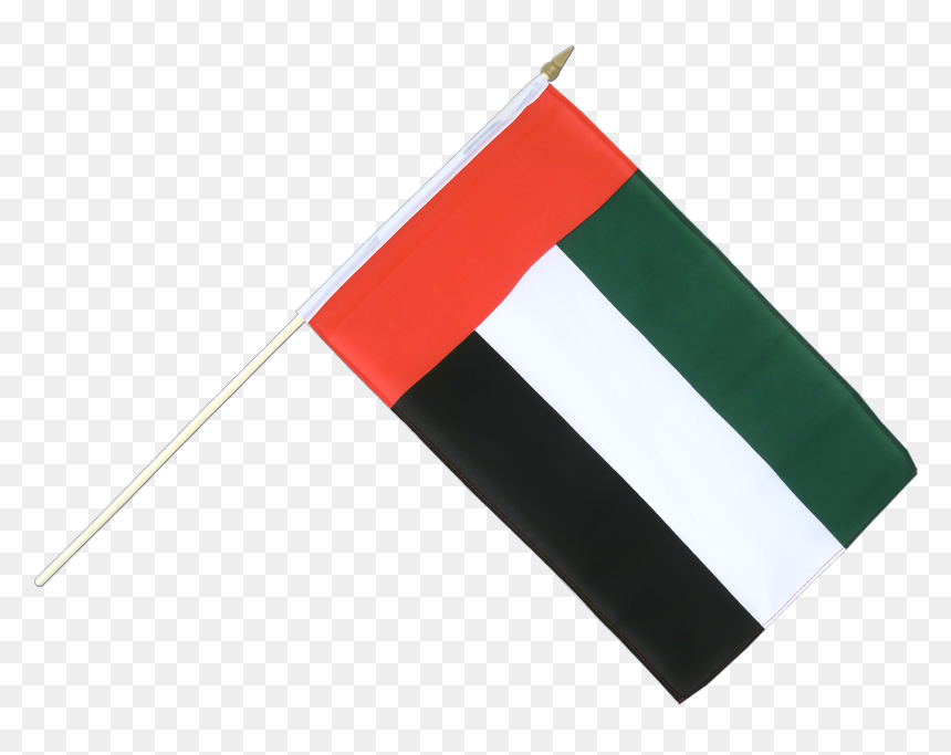 Hand Waving Flag United Arab Emirates - Honduras Flag On Stick, HD Png Download - uae flag png
