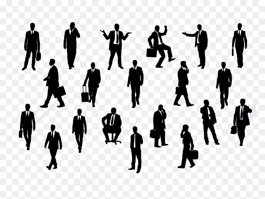 Silhouette Euclidean Vector Businessperson Illustration - Sociedad Civil Al Poder, HD Png Download - vector people png