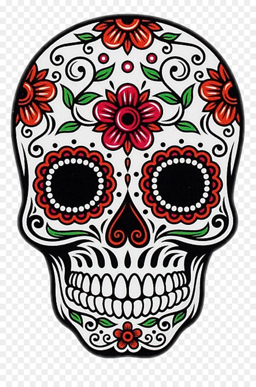 Day Of The Dead Rose Sticker Clipart , Png Download - Day Of The Dead Skull Clipart, Transparent Png - dead flowers png