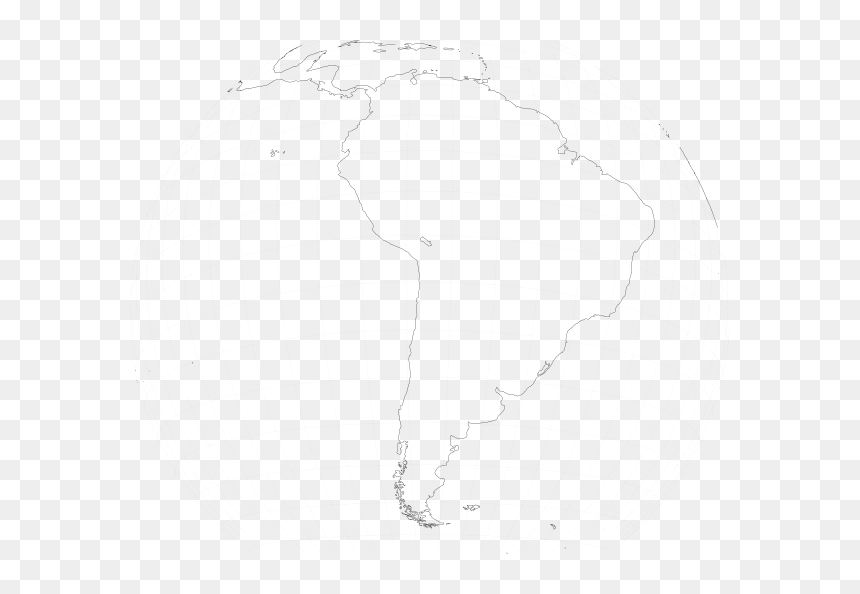 South America Outline And - South America Outline, HD Png Download - america outline png
