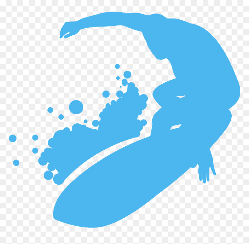 Silver Surfer Silueta, HD Png Download - wave silhouette png