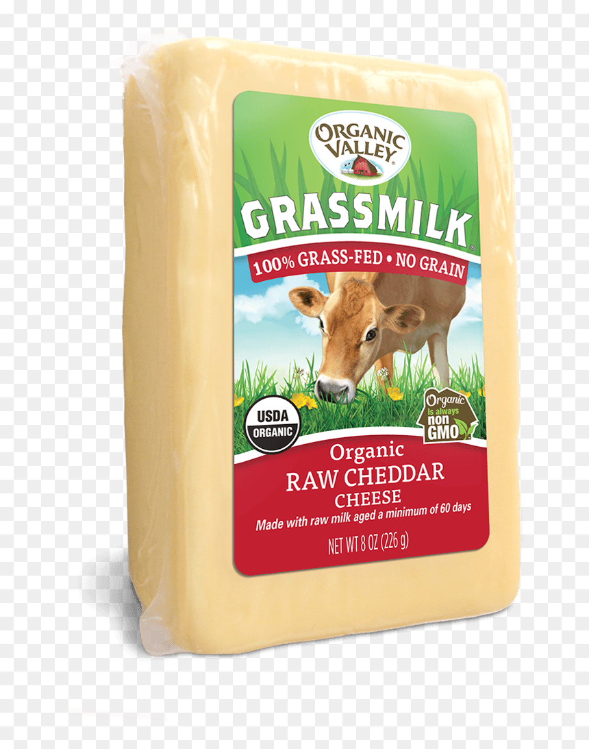 Organic Valley Grassmilk Raw Cheddar, HD Png Download - grass block png