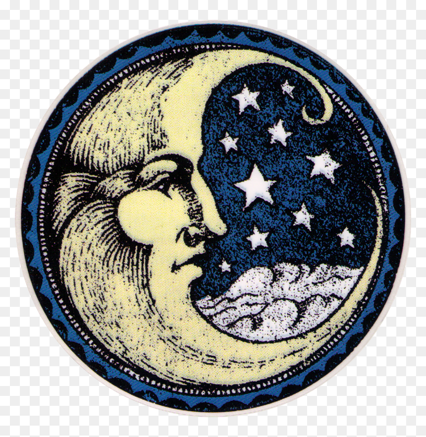 Vintage Sun And Moon, HD Png Download - moon crescent png