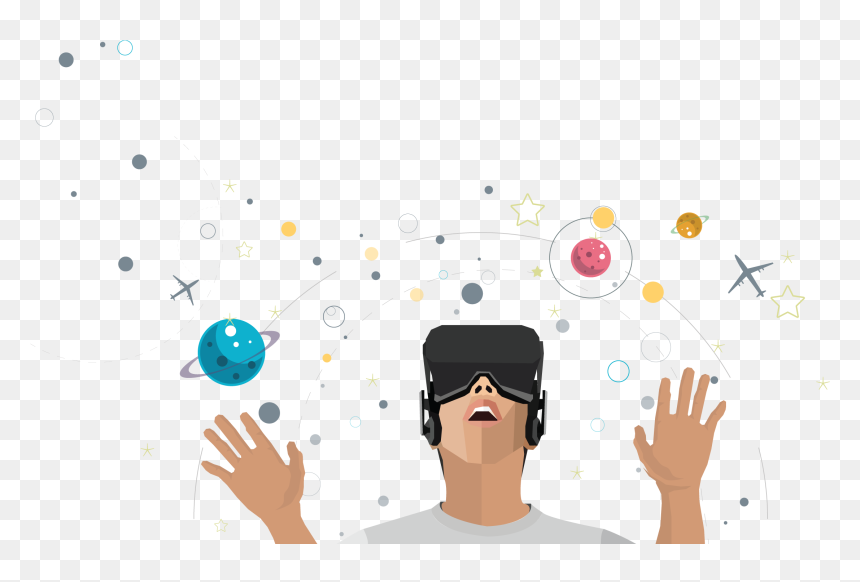 Oculus Rift Htc Vive Playstation Vr Virtual Reality - Virtual Reality Picture Transparent, HD Png Download - playstation vr logo png