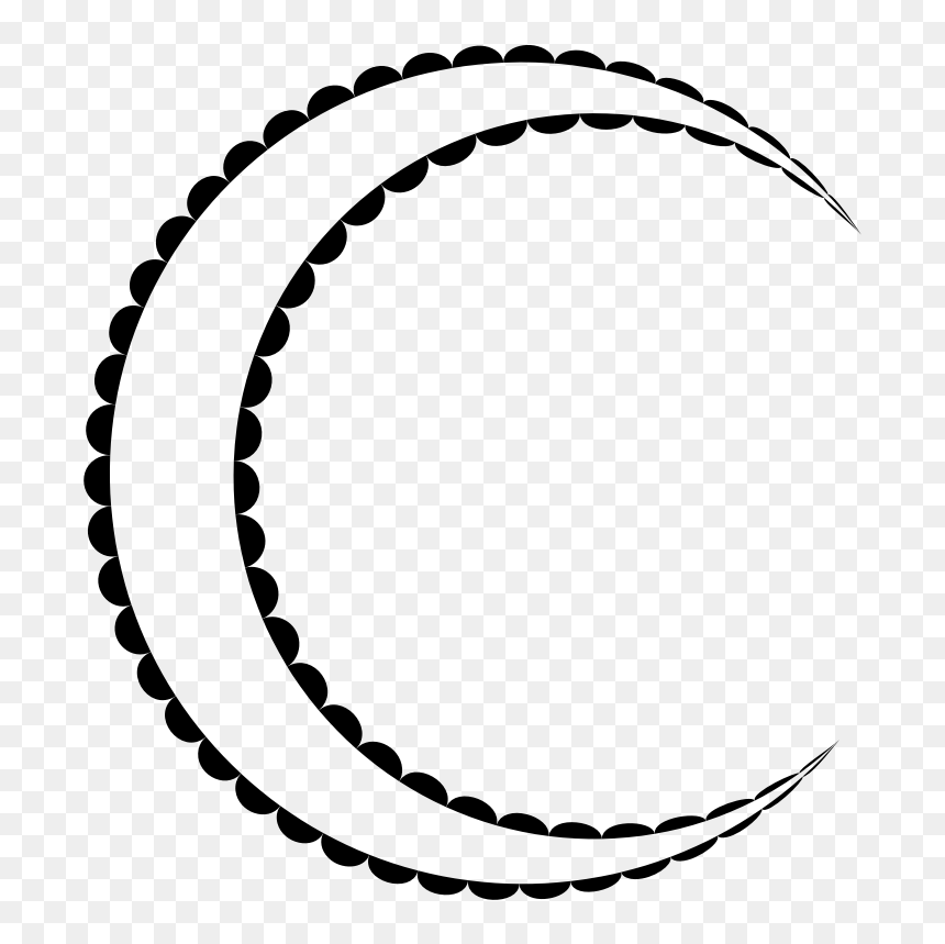 Simple Decorated Crescent Moon - Logo Agence French Cancans, HD Png Download - moon crescent png